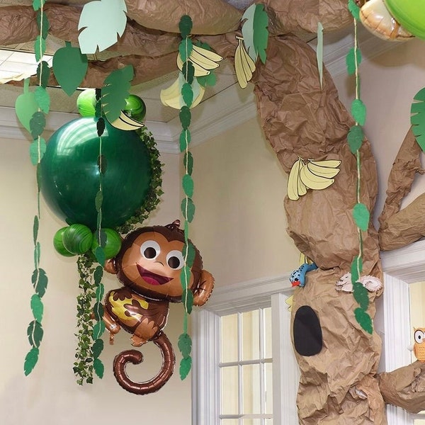 Jumbo Monkey Balloon/Animal Party/Monkey Theme/Monkey Party/Safari Theme/Safari Party/Animal Theme/Monkey Balloons/Wild One Party