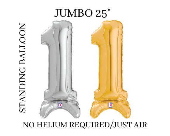 Number Balloonstanding Number Balloonbirthday Decorationsno - Etsy