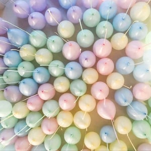 Pastel Balloons/11"/5Pk/Pastel Balloons/Pastel Party/Matte Finish/Pastel Balloon/macaroon pastel Balloons/macaroon/Baby Shower/Baby Party