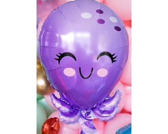 Jumbo Octopus Balloons/Seahorse Balloon/Mermaid Balloons/Octopus Balloon/Mermaid Party/Narwhal Balloon/Mermaid Party