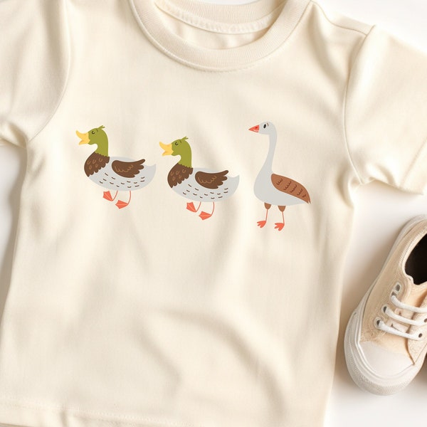 Toddler T-Shirt, Duck Duck Goose Shirt, Farm Tee, Cute Animal T-Shirt for Kids, Animal Lover Gift for Child, Childhood Games, Nostalgic Tee