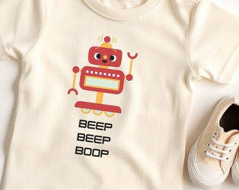 T-shirt pour tout-petit, t-shirt robot pour enfant, chemise robot rétro, chemise pour enfant amusante, cadeau pour les amateurs de robots, t-shirt jouet pour tout-petit, t-shirt garçon tendance