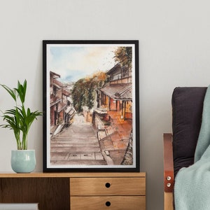 Kyoto poster travel Kyoto print Japan printable art Janaese wall art decor Japan watercolor Kyoto poster home decor Japan travel wall art