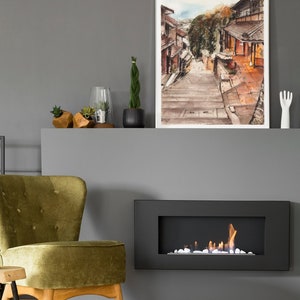 Kyoto poster travel Kyoto print Japan printable art Janaese wall art decor Japan watercolor Kyoto poster home decor Japan travel wall art