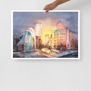 Eindhoven poster sunset Netherlands wall art decor Eindhoven print travel Dutch landmark art Eindhoven trip print for her Netherlands trip