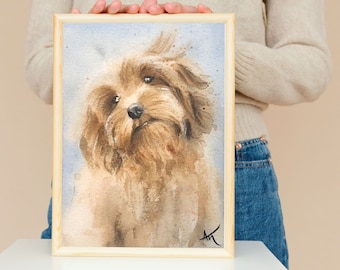 Personalized Pet Portrait after Photo Personalized Dog Portrait Custom Pet Painting Animal Portrait Watercolor Hand Painted Portrait Pet Art