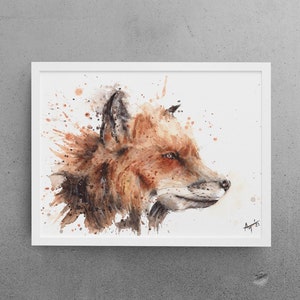 Red Fox Art Print - Fox Painting - Watercolor Print - Nursery Room Decor - Animal Illustration - Fox Room Decor - Wildlife Art Print