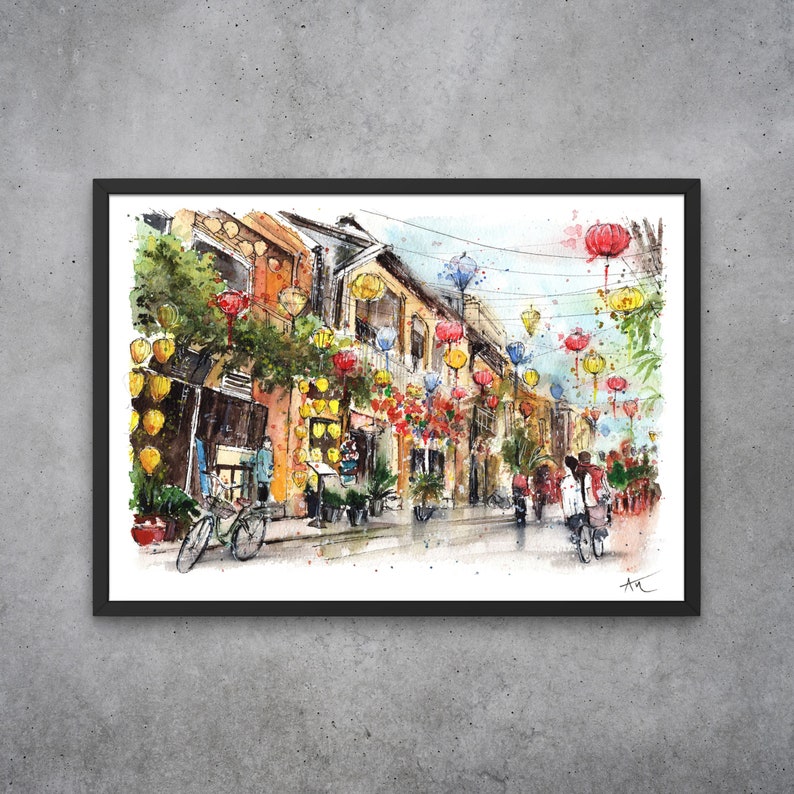 Hoi an Print of My Original Watercolor Painting of Hoi An - Etsy