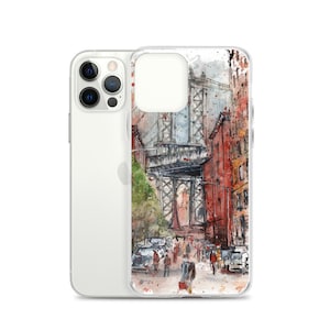 New York City - Watercolor iPhone Case - Unique iPhone Case - iPhone 12 Case - iPhone 12 Pro Case - Pro Max - iPhone 11 - SE - S - XS - XR