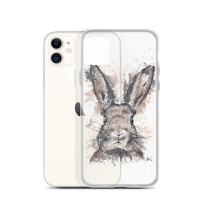 Conejo - Funda para iPhone de acuarela - Funda única para iPhone - Funda para iPhone 12 - Funda para iPhone 12 Pro - Pro Max - iPhone 11 - SE - S - XS - XR