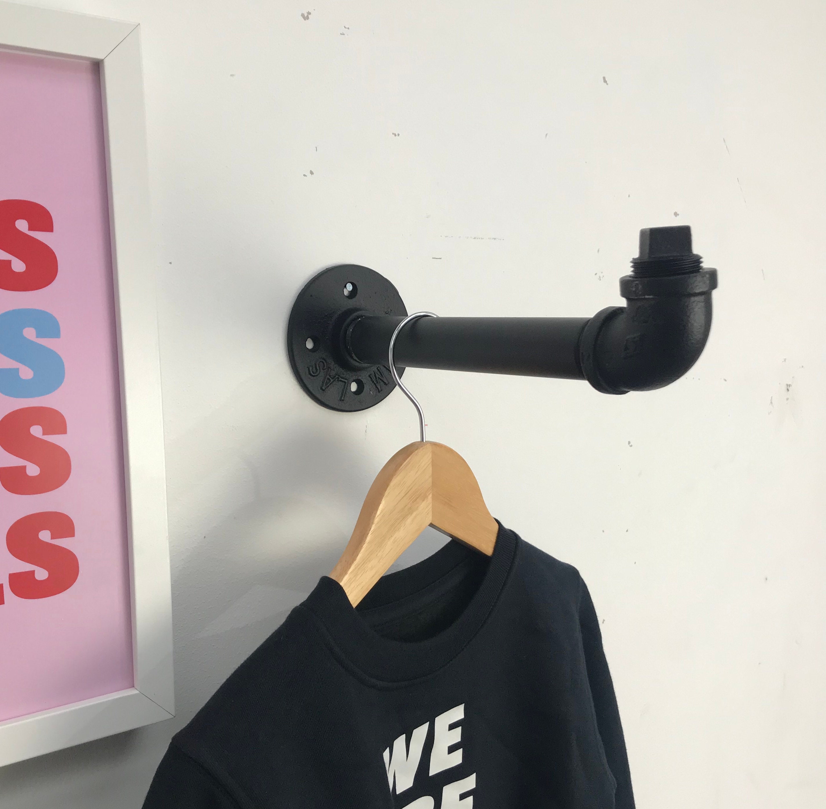 Industrial Pipe Clothes Hanger Clothes Rail Coat Hanger Etsy