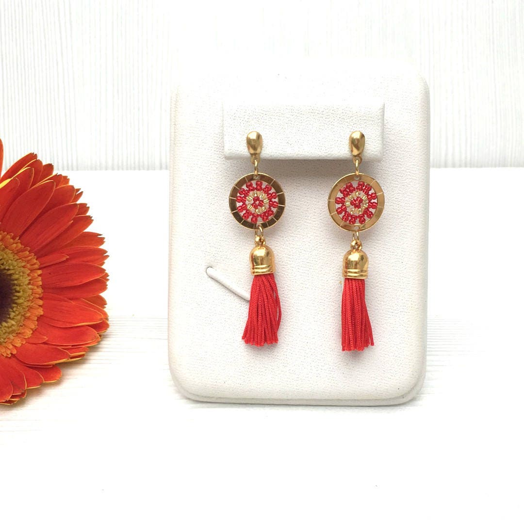 mini tassel earrings
