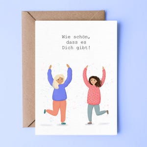 Grußkarte Freundschaft | Geburtstagskarte Schwester| Postkarte Freundschaft | Grußkarten mit Liebe | DIN A6 mit Umschlag