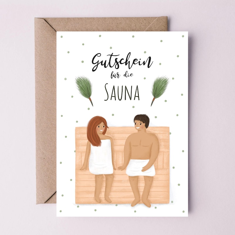 Wunderschne Sauna Gutschein Verpacken Ebenbild