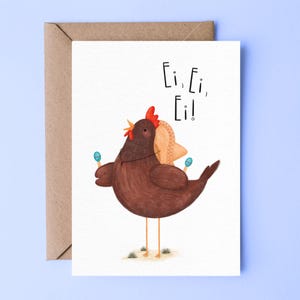 Geburtstagskarte Huhn | Postkarte Huhn |  DIN A6 mit Umschlag | lustige Geburtstagskarten | Geburtstagsgrüße | Geburtstagsgruß lustig