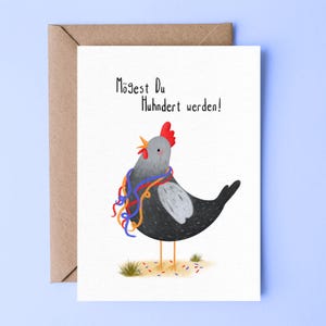 Geburtstagskarte Huhn | Postkarte Huhn | DIN A6 mit Umschlag | lustige Geburtstagskarten | Geburtstagsgrüße | Geburtstagsgruß lustig |