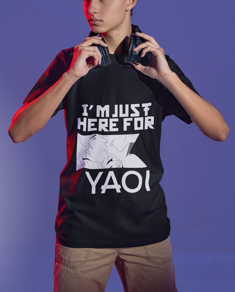 I'm Just Here for Yaoi Shirt - Cute BL Manga Anime Lover Tee - Boys ...