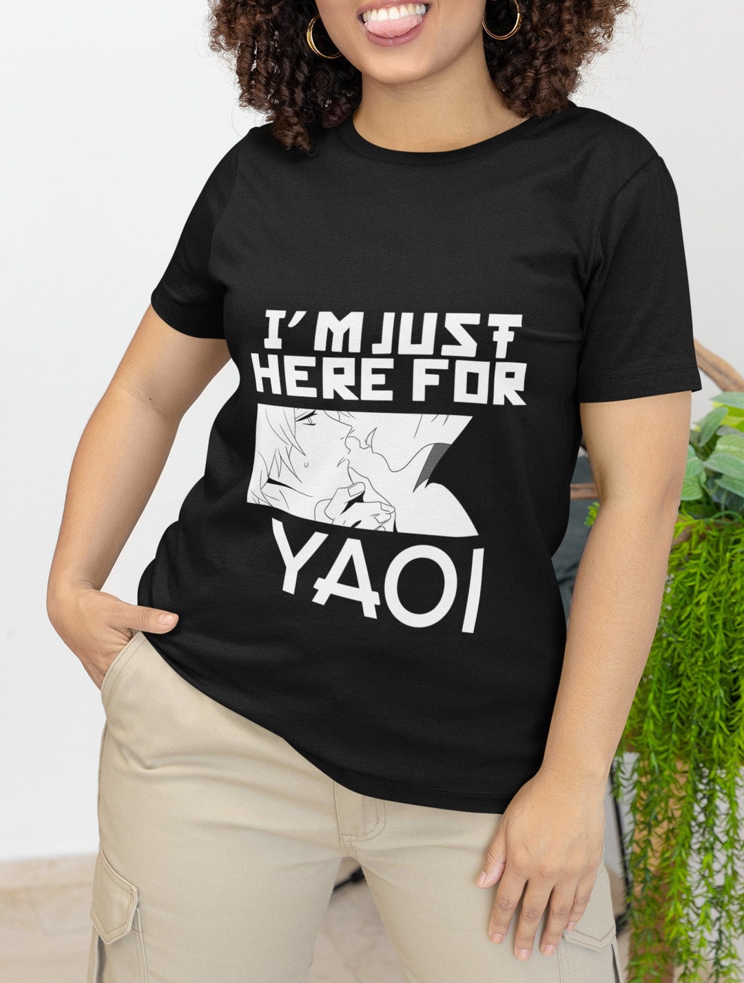 I'm Just Here for Yaoi Shirt - Cute BL Manga Anime Lover Tee - Boys ...