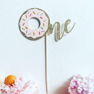 Donut cake topper | first birthday cake topper | donut grow up | one donut cake topper | donut birthday