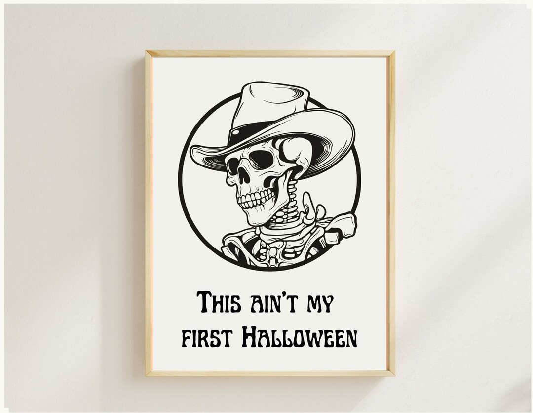 Halloween Printable Skeleton Printable Halloween Art Print Halloween ...