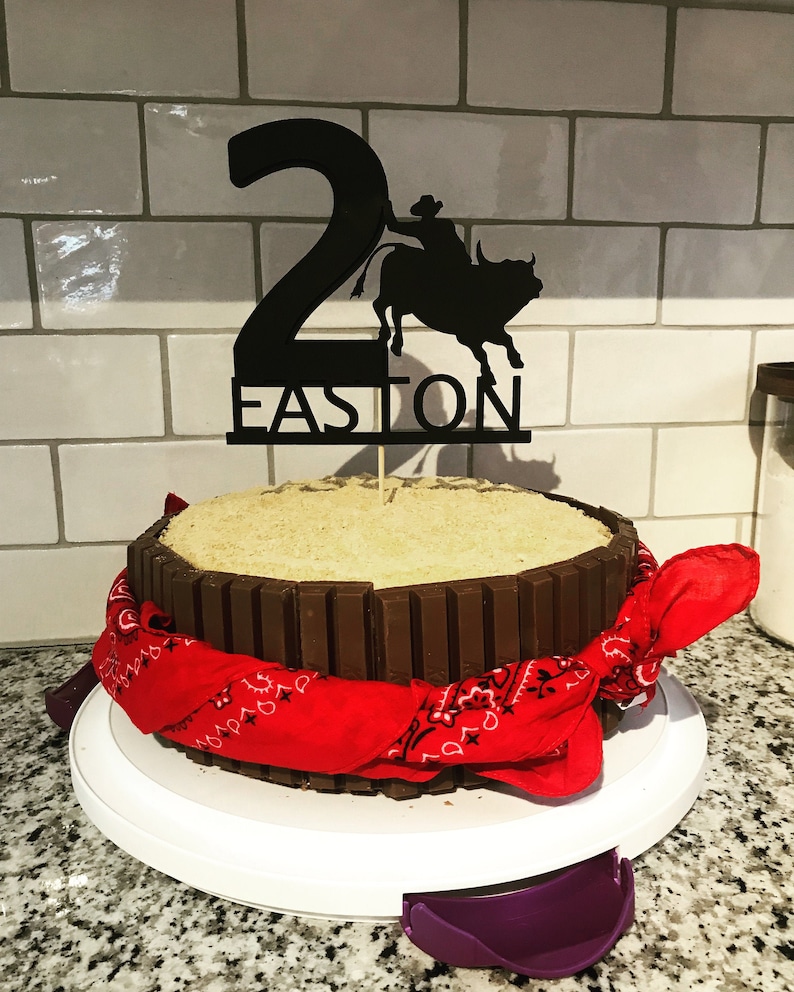 Rodeo Cake Topper Cowboy Cake Topper Rodeo Party Cowboy Etsy
