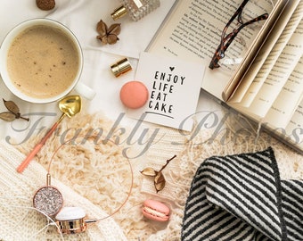 Instagram Square / Neutral Lifestyle Stock Photo / Winter Styled / Stock Photography / Flatlay / Stock Images / Frankly Photos File #112sq