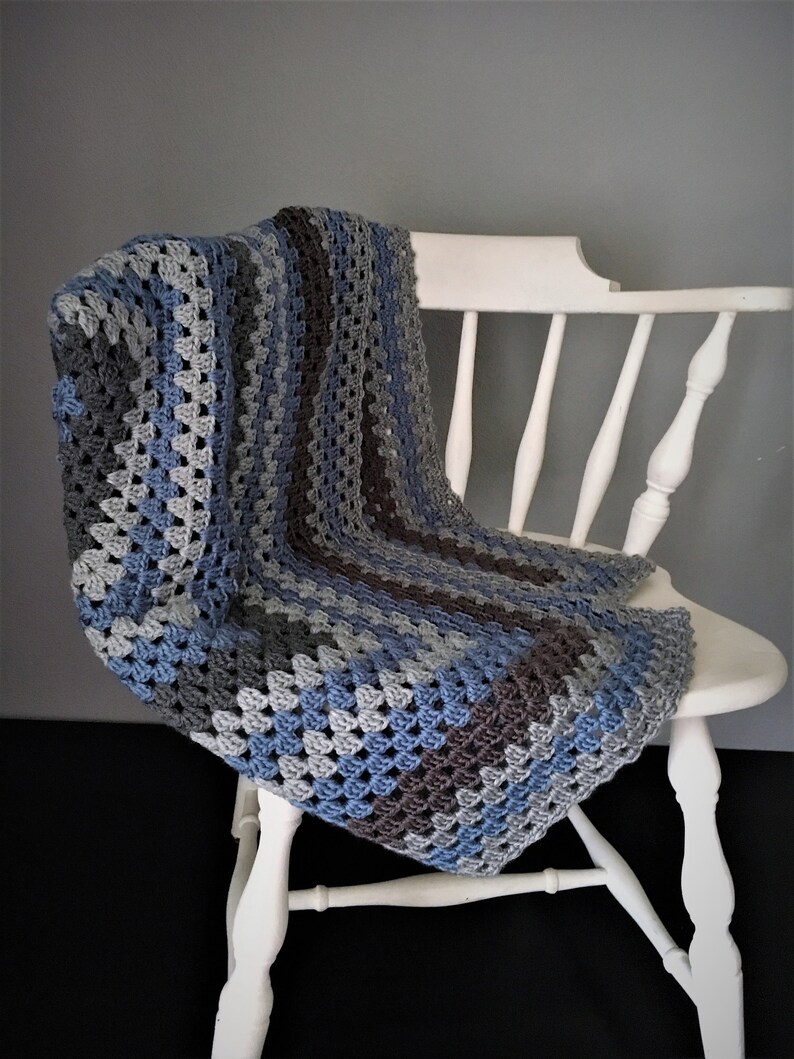 Crochet Plaid doily baby blanket,