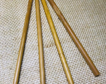 4 Crochet Hooks Bamboo (size 5,5-6,0-6,5-7,0 mm)