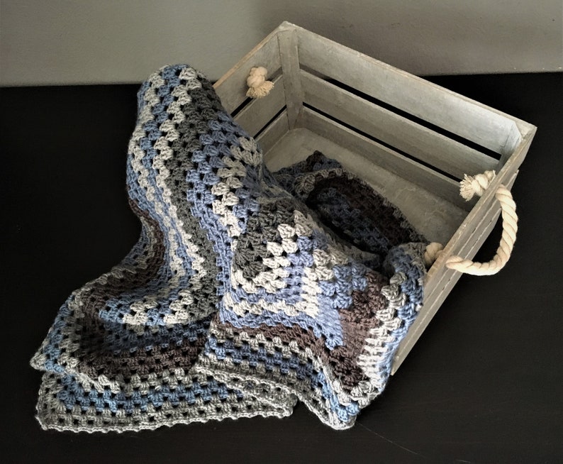 Crochet Plaid doily baby blanket,