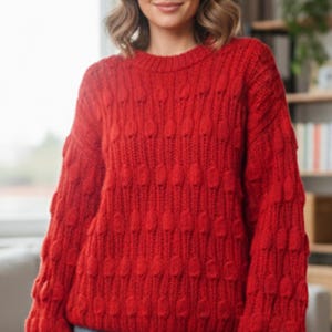 Bubble Mohair Sweater Knitting Pattern PDF Tutorial for Beginners