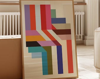 Abstract Geometric Colorful Modern DIGITAL Print