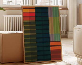 Retro Colors DIGITAL Modern Abstract Print