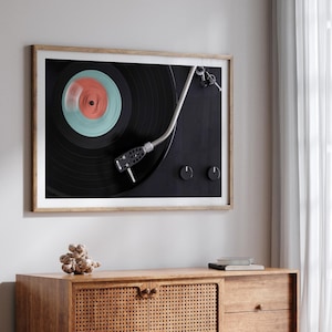 Record Player Wall Art Vinyl Record Art Vinyl Wall Art Dorm Room Decor Music Room Decor Printable Photo Bedroom Decor Teen Boy Room Decor image 6