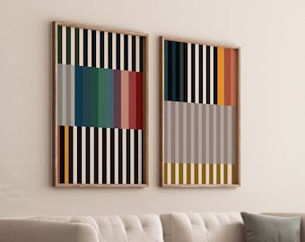 Wall Art Set Colorful Set of Prints Bold Prints Modern Wall Art Prints Colorful Prints Wall Art Abstract Print Line Art Modern Wall Decor