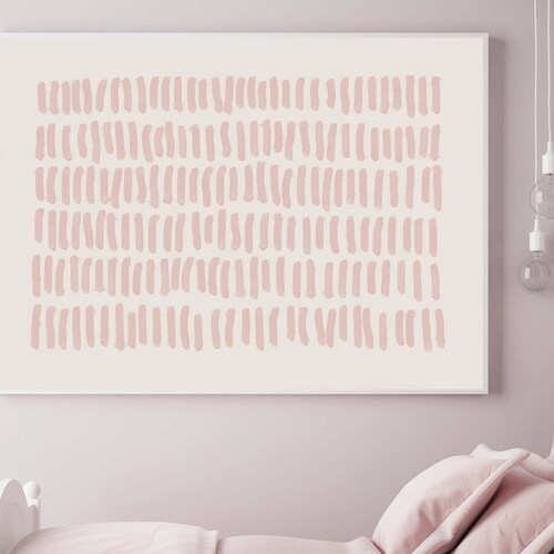 Girls Blush Pink Wall Art Bedroom Decor Baby Girl Nursery Etsy
