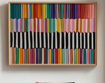 Bold Colorful Chevron DIGITAL Print - Modern Abstract Wall Art