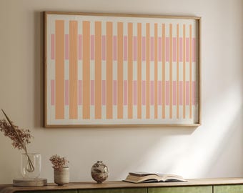 Lichtoranje en roze moderne digitale print