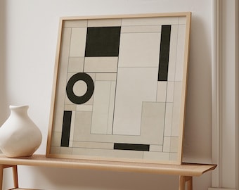 Bauhaus Modern Minimalist Square DIGITAL Print