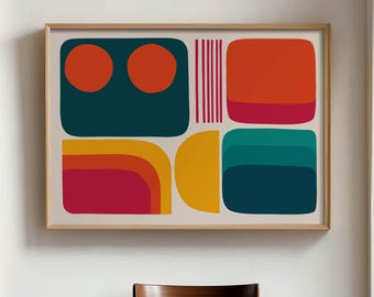 Bold Colorful Retro DIGITAL Print