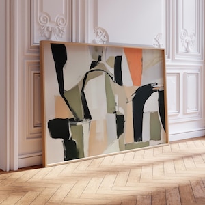 Neutrale abstrakte Wandkunst digitale Malerei