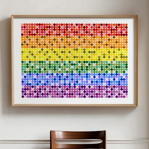 Stampa artistica da parete con bandiera astratta PRIDE colorata