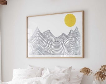 Cool Large Digital Sun Wall Art