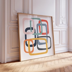 Colorful Square Mid Century Poster