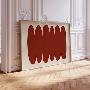 Cool Red Modern Digital Print