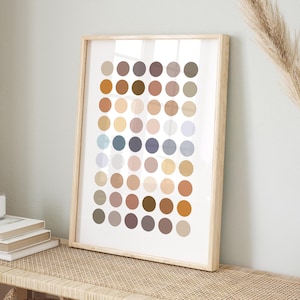 Cute Neutral Polka Dot Print - Soft Modern Circle Wall Art
