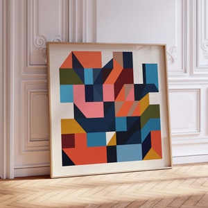 Bold Geometric Abstract Wall Art Print