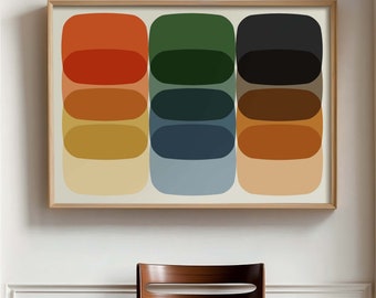 Bold Retro Color Block Print