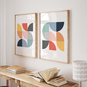 Digital Colorful Scandi Abstract Art Set