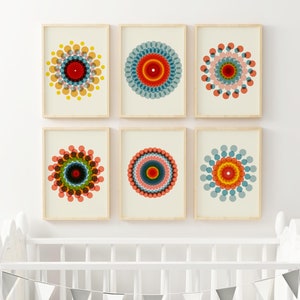 Boho Printable Wall Art Set of Yoga Mandala Downloads Printable Set of 6 Art Prints Mid Century Posters Aesthetic Art Print Set Yoga Decor image 8