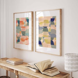 Digital Pastel Abstract Print Set